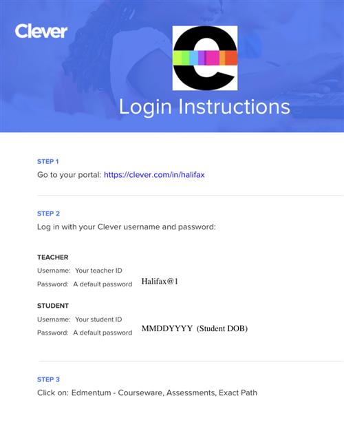 Clever Log In Directions 